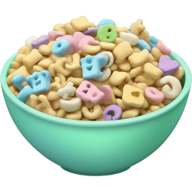 Pastel bowl full of Lucky charms  emoji