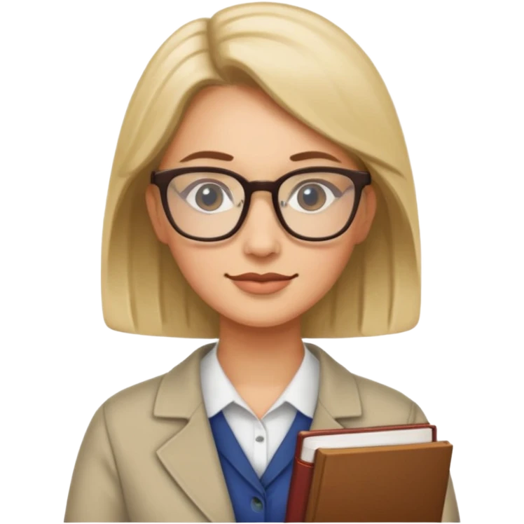 a librarian wearing glasses emoji