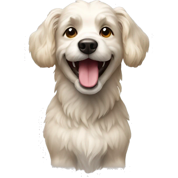 Happy caniche dog emoji