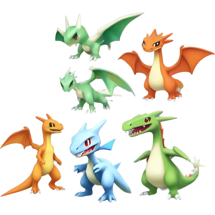  Latios-Silvally-Flygon-Charizard-Fakémon Full Body emoji