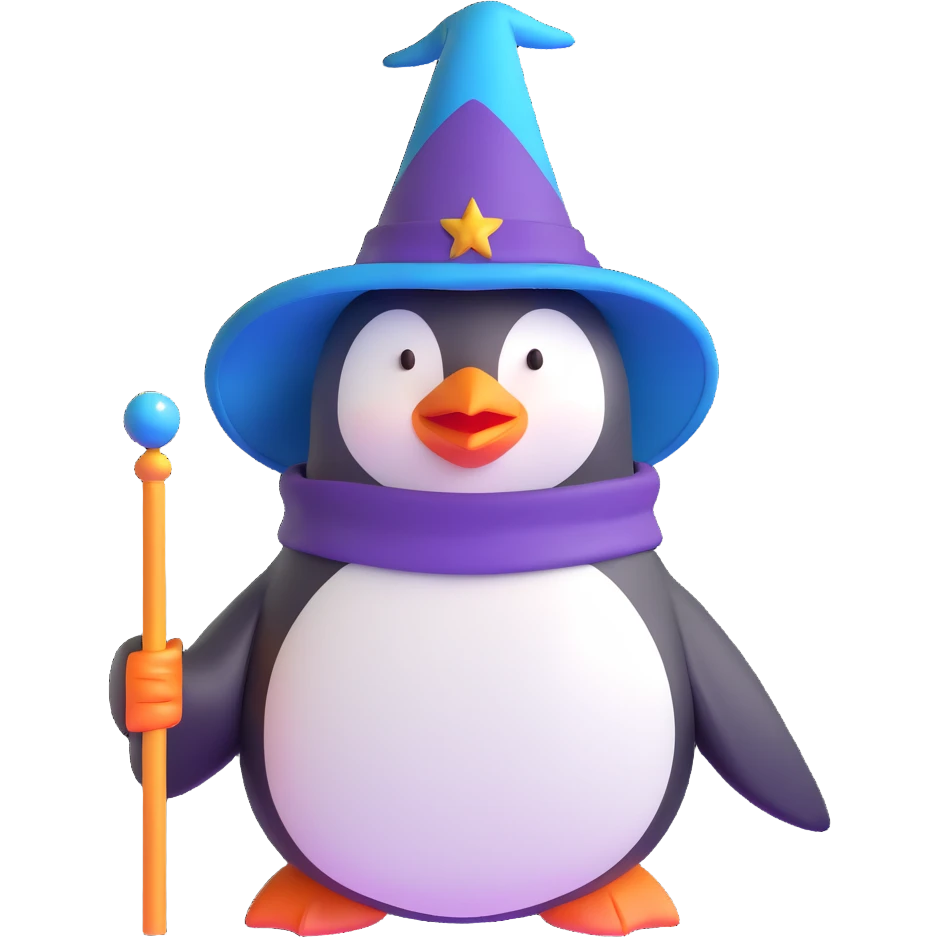 penguin wizard emoji