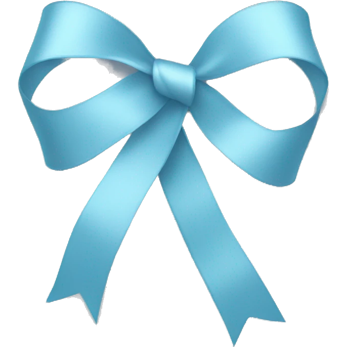 pale blue ribbon emoji