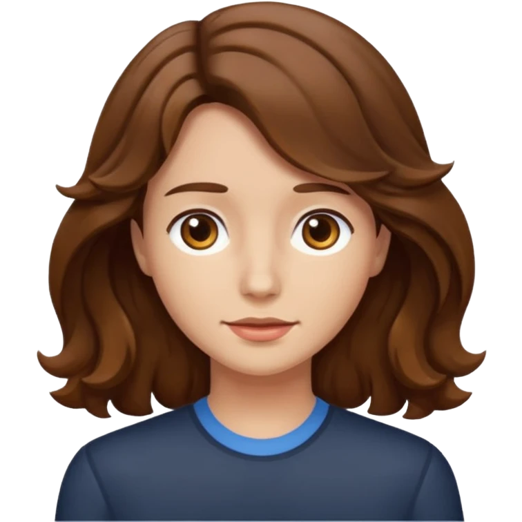 Brown hair  emoji