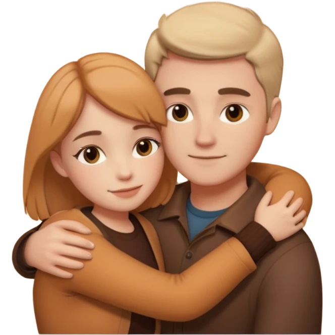 Couple hugs polaroid emoji
