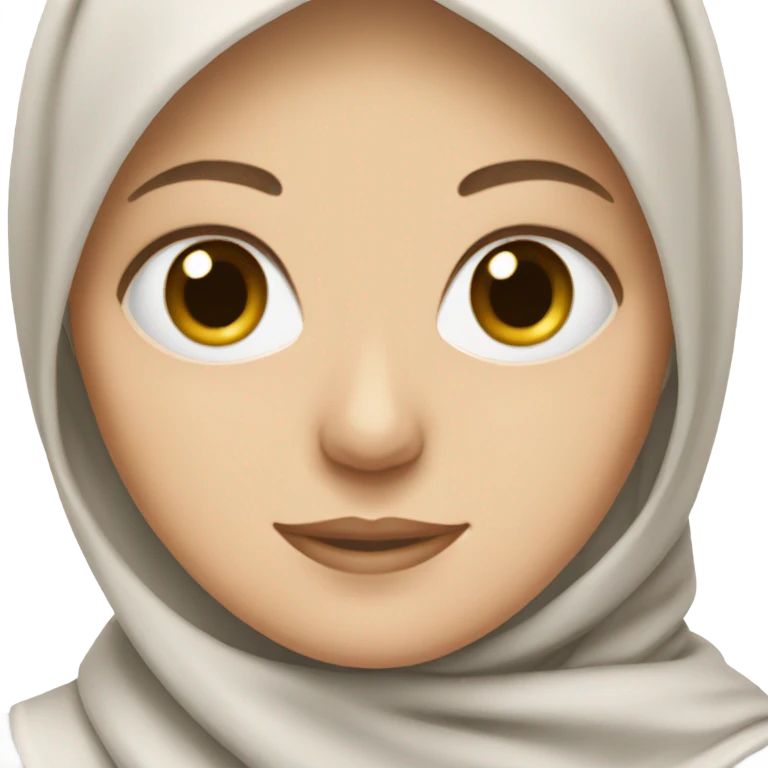 White hijabi woman, white skin  emoji