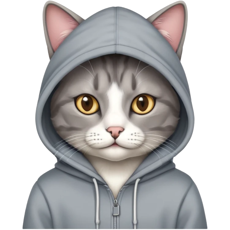 Cat with hoodie emoji