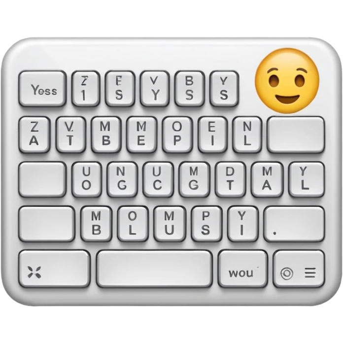 teclado, teclas resaltadas, estilo emoji de iPhone emoji