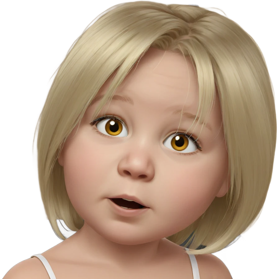 blonde girl in parody style emoji