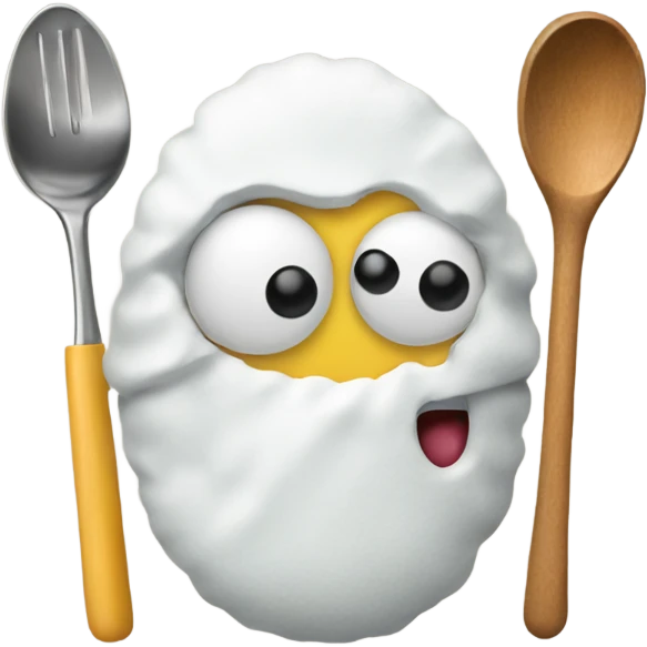 Emoji with a lighter and a spoon with sugar emoji