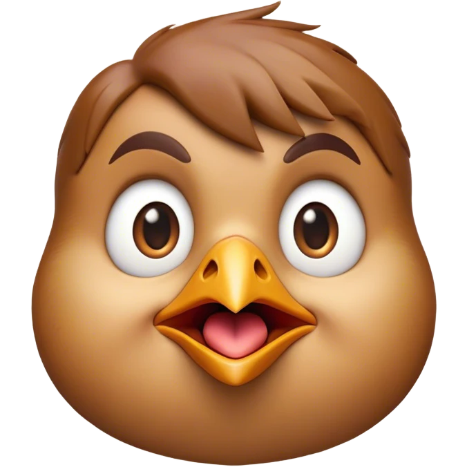 Cinematic Comical Robin Portrait Emoji, Head tilted dramatically with an exaggeratedly shocked expression, featuring a petite, vibrant form with wide, comically expressive eyes full of playful disbelief and a subtly animated beak, Simplified yet hilariously expressive features, highly detailed, glowing with a slightly sassy glow, high shine, dramatic yet playful, stylized with an air of cheeky woodland mischief, soft glowing outline, capturing the essence of a meme-worthy robin that looks ready to side-eye its way into viral fame! emoji