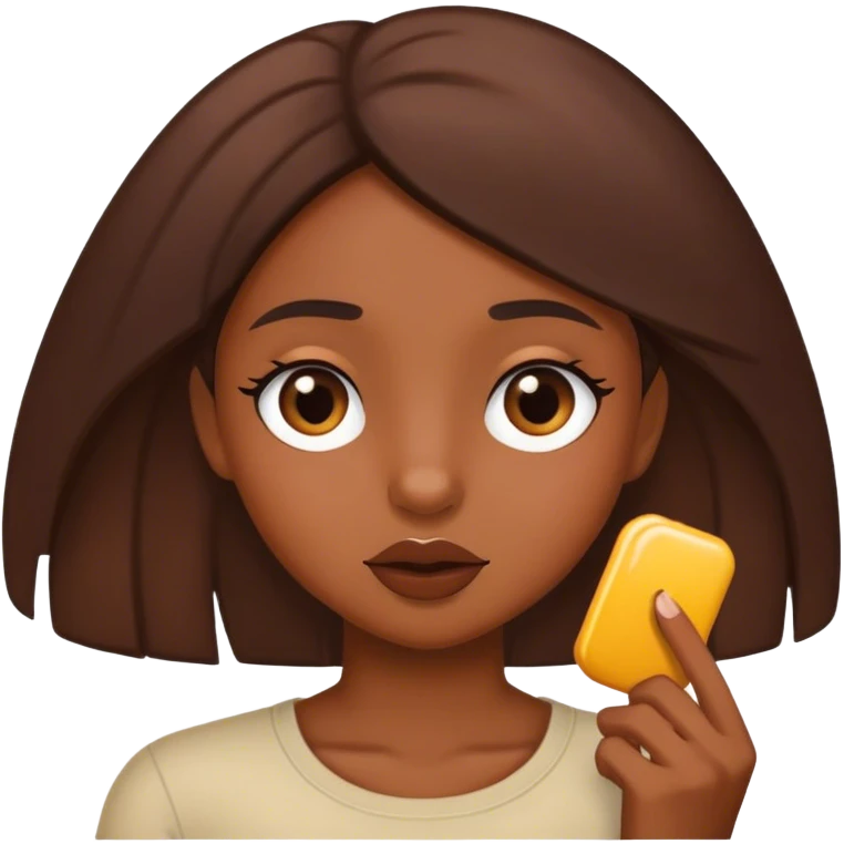 Girl saying sesshhh emoji