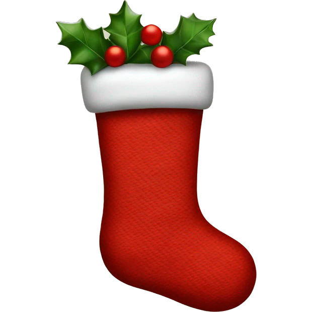 Red Christmas stocking emoji