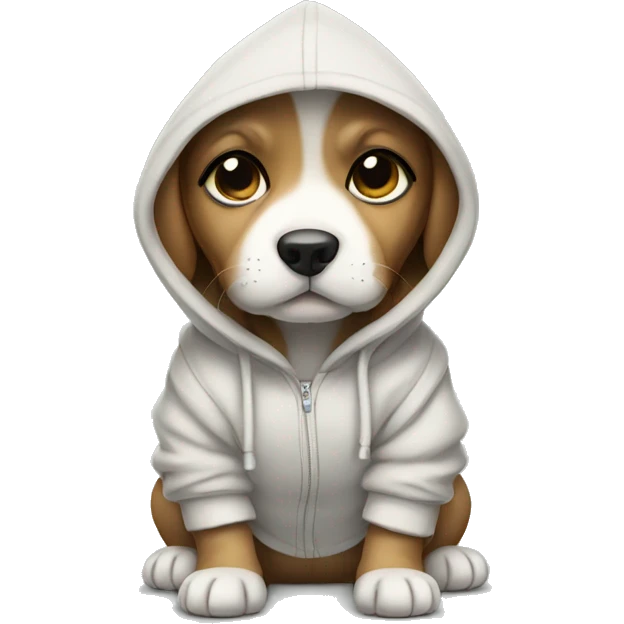 Puppy in a hoodie  emoji