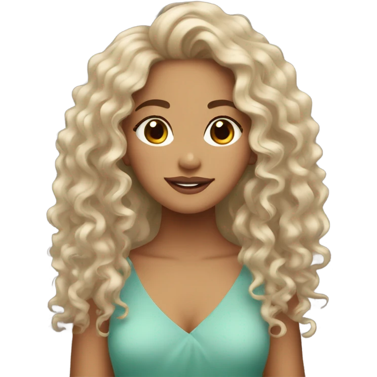 Beautiful Filipino girl with curly hair  emoji