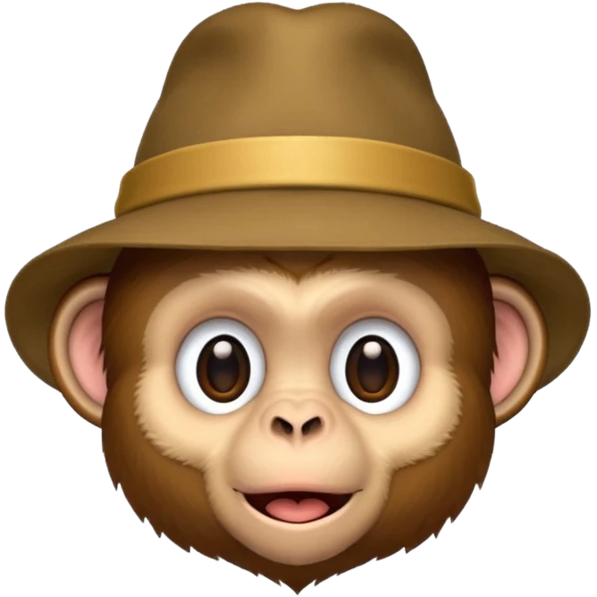 monkey wearing hat emoji