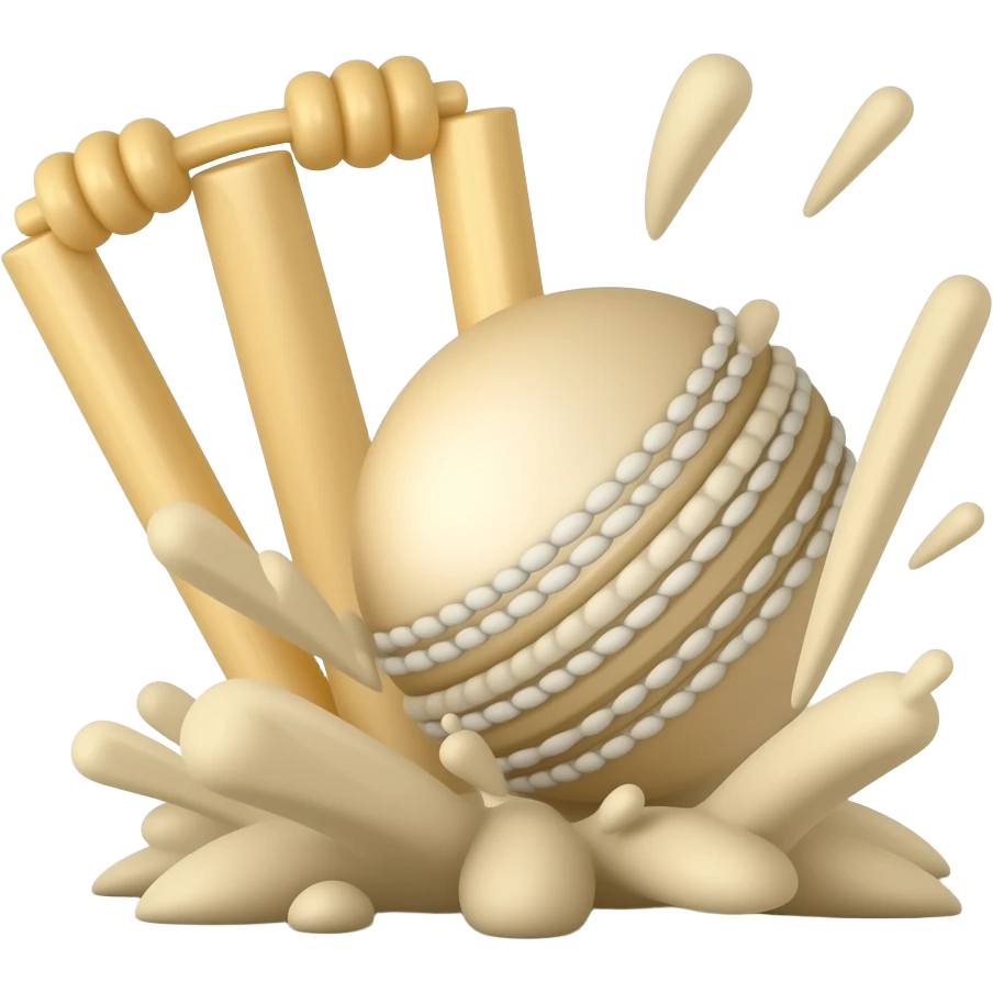 Ball hitting the middle stump emoji