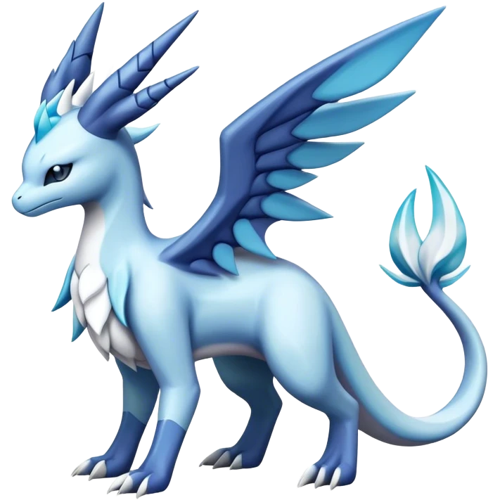 lugia-dialga-suicune-Glaceon-hybrid, full body emoji
