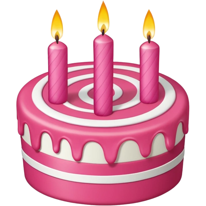 torta de cumpleaños rosada que tenga velitas emoji