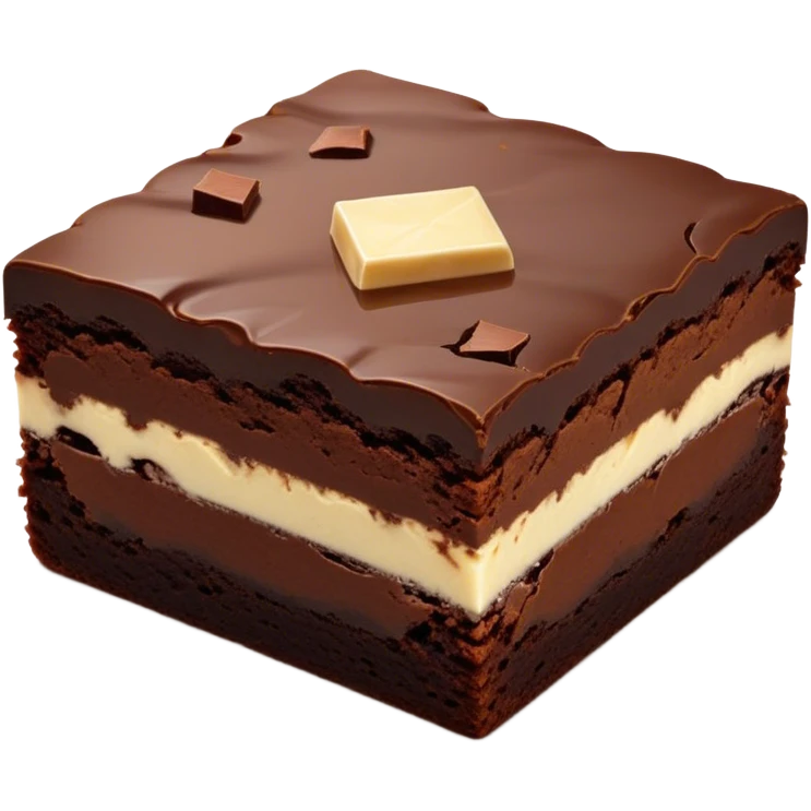 Cinematic Realistic Brownies, rich and dense with a deep chocolate hue, slightly cracked on top revealing the fudgy center, soft light reflecting off the warm surface, a few crumbs scattered around, glowing with an indulgent and comforting texture. emoji