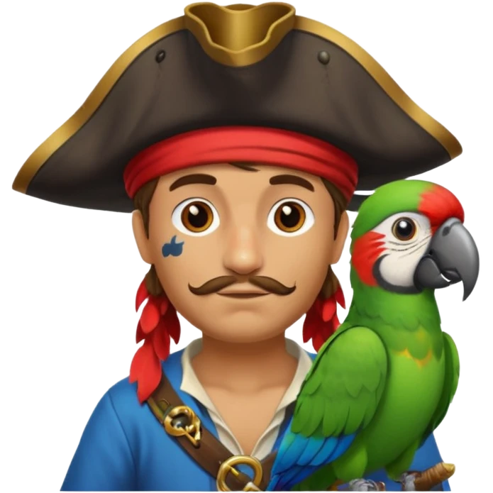 pirate and parrot emoji
