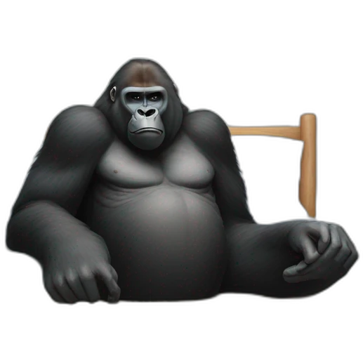 Gorilla watching President Joe Biden as he sleeps emoji