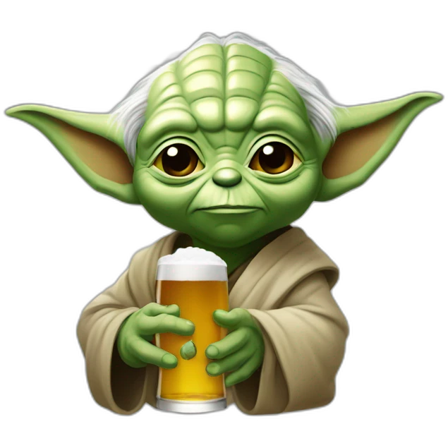 Yoda qui bois une bière  emoji