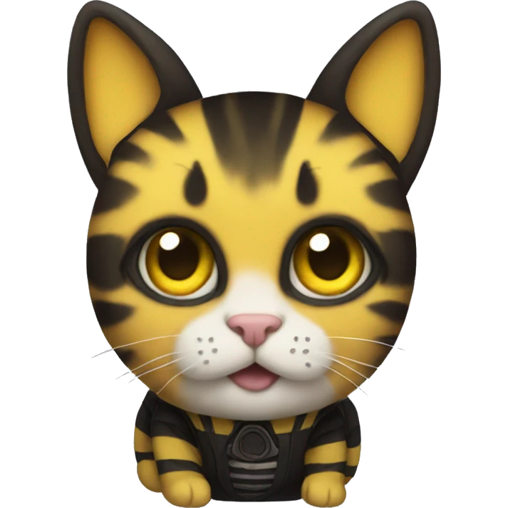 Cat wearing a bumblebee costume emoji
