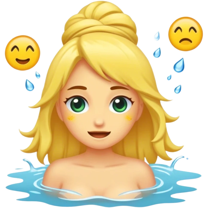Девушка сидит в ванной emoji