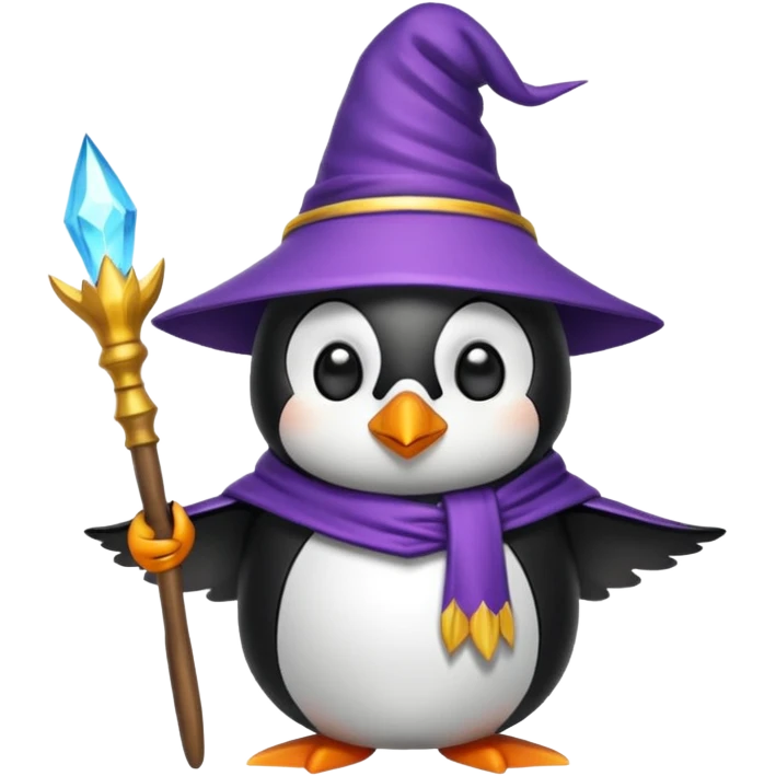 Penguin Wizard emoji