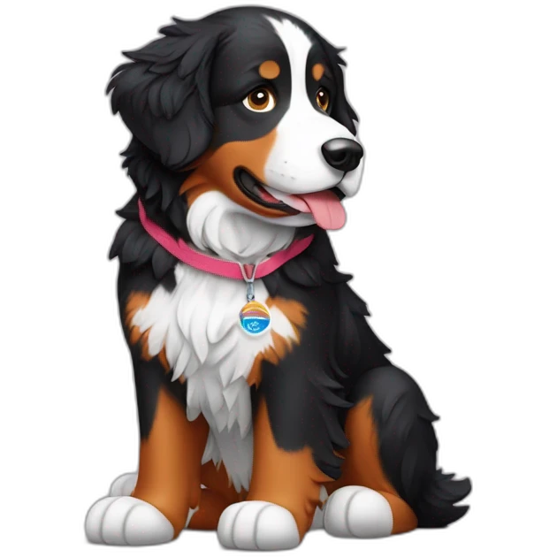 bernese mountain dog biathlon emoji