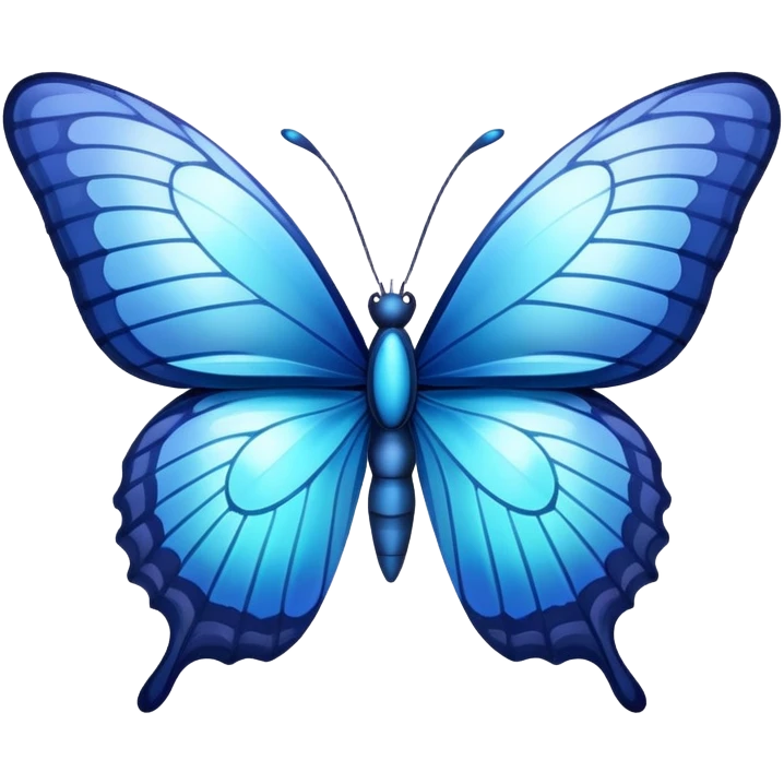 Chatty blue butterfly  emoji