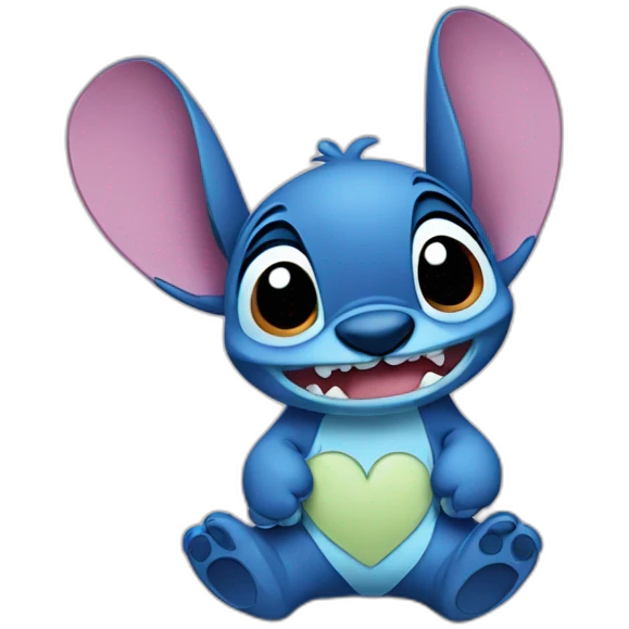 Stitch disney avec coeur emoji