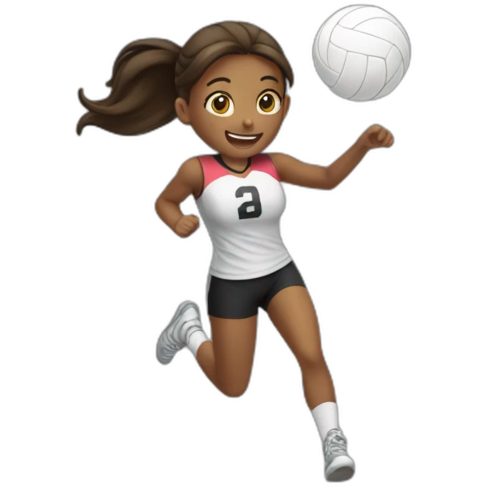 girl,volleyball,jump emoji