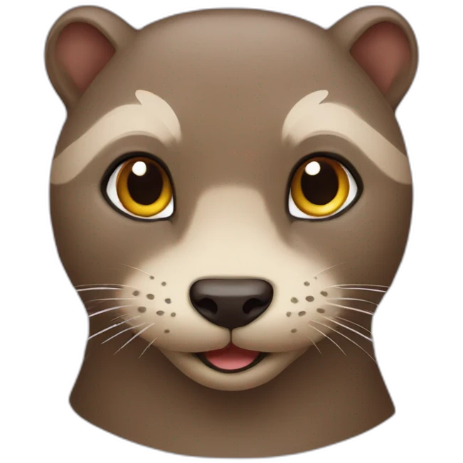 Loutre sur un chat emoji