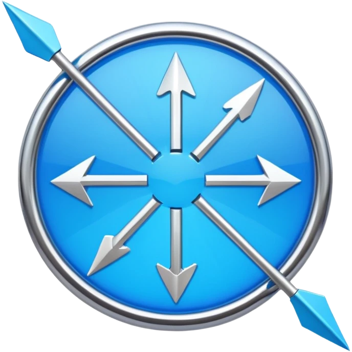 mac os icon conversion, 2 arrows cicrcle, vivid blue, skeuomorphic 🔄 emoji
