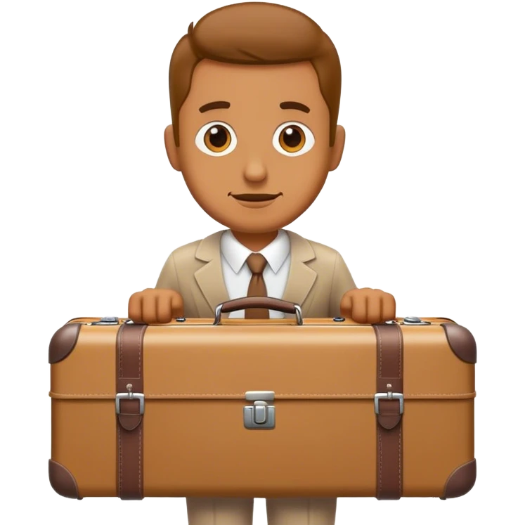 Man with a luggage  emoji