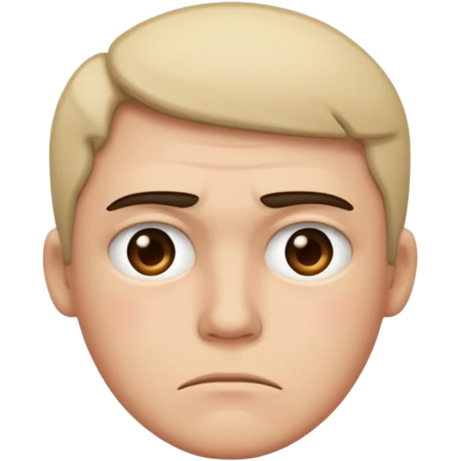 Diagonal frown emoji