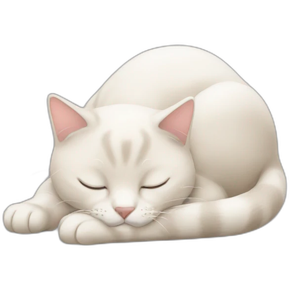 sleeping cats side view emoji