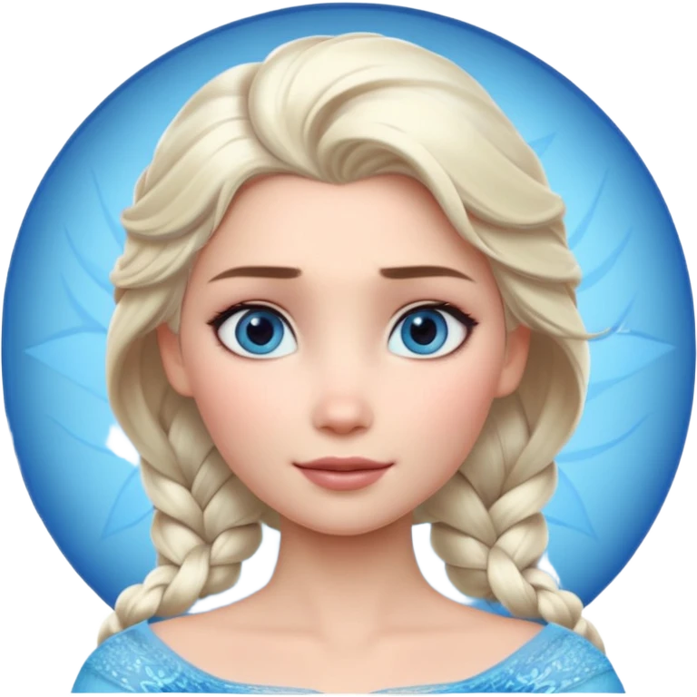 Кинематографический реалистичный портрет Эльзы с реалистичной текстурой кожи, мягким естественным освещением и изящно детализированными платиново-русыми волосами Её  выразительные голубые глаза излучают уверенность, спокойное выражение. Портрет отличается мягким чарующим сиянием с прохладной emoji