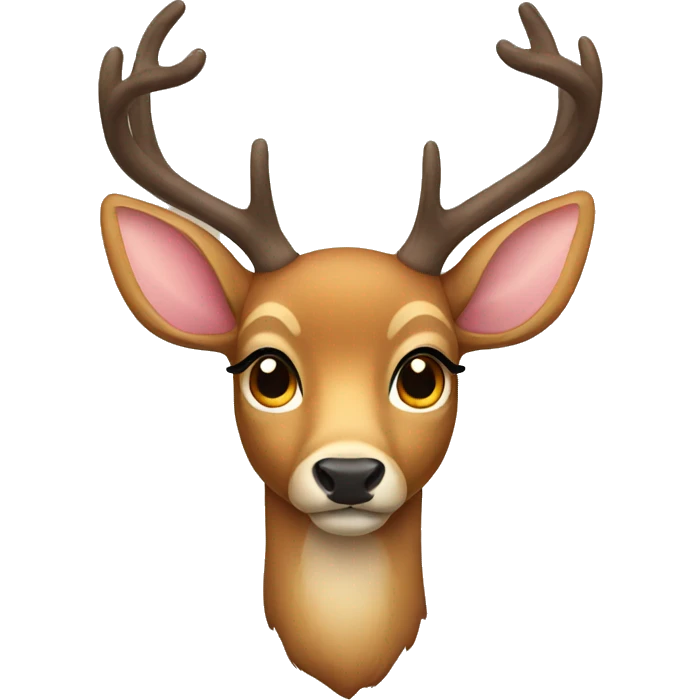 Deer wearing a bow emoji