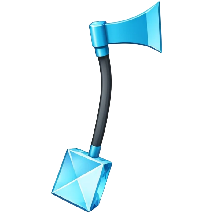 Minecraft diamond hoe side view emoji