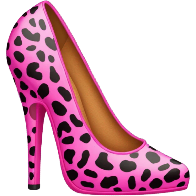 pink cheetah print heel emoji