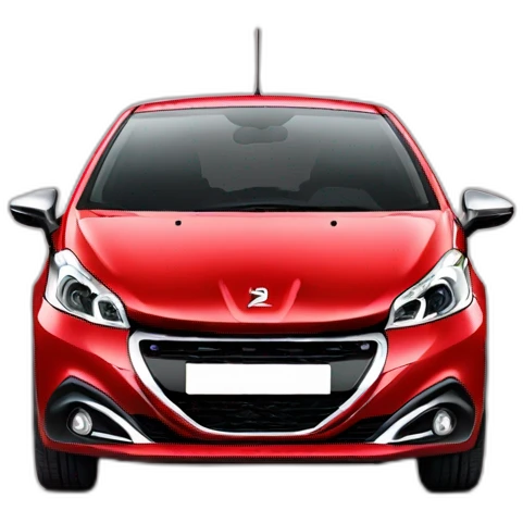Peugeot 208 rouge emoji