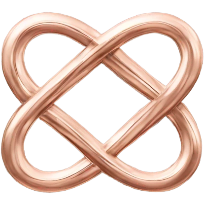 Infinity symbol rose gold emoji