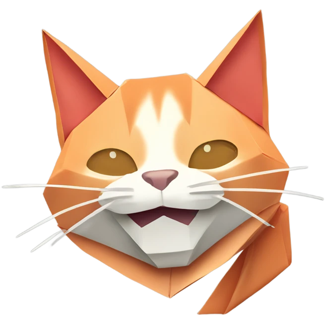 cat smiling origami saumon emoji