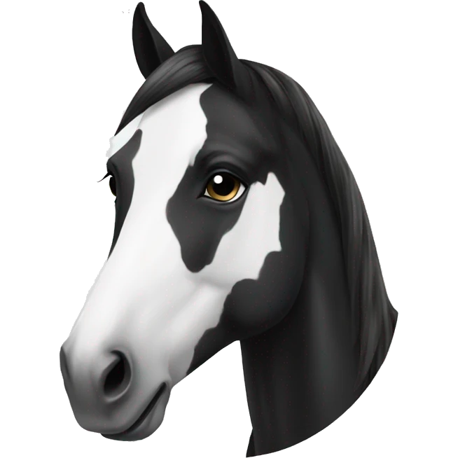 Black and white horse emoji