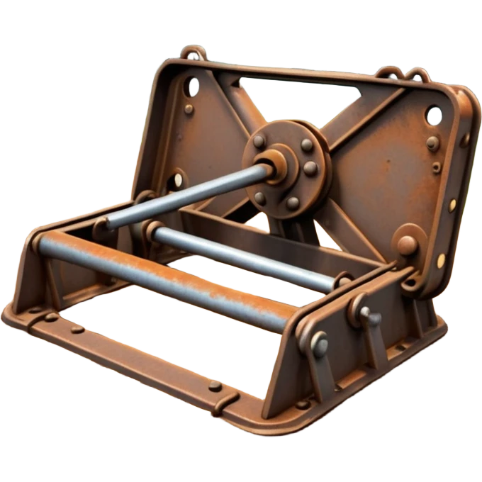 Realistic rusty bear trap open on forest ground, sharp metal jaws, detailed steel texture, natural lighting emoji