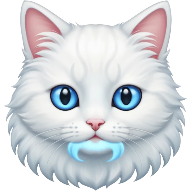 A white cat emoji