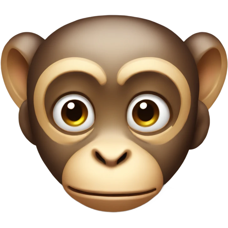 Cute monkey making a sad face emoji