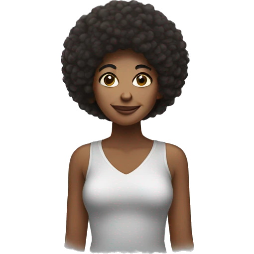 woman with Afro  emoji